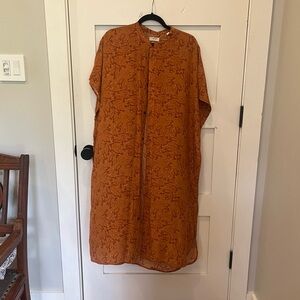 Billy Reid Orange Silk Midi Dress (size L)